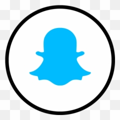 Snapchat Free Social Media Blue Round Outline Icon Design By Png