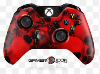 Xbox One Red Skull Controller - Gamepad Png