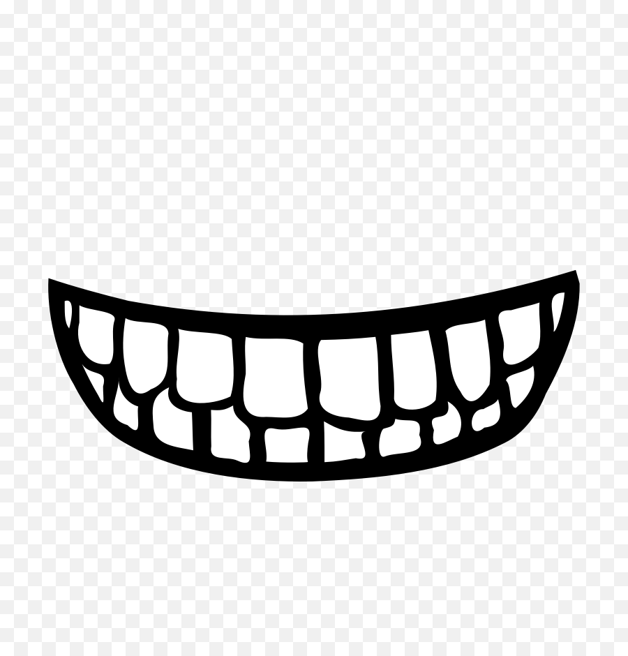 Teeth Mouth Smile Black And - Smile Teeth Png,Smiling Mouth Png