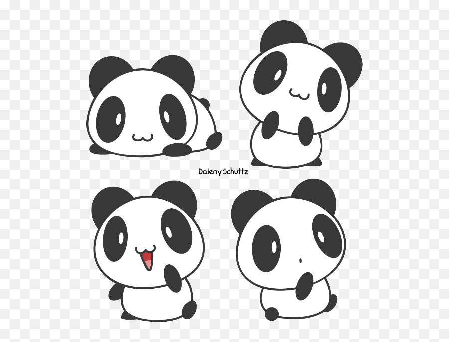 Little Panda By Daieny - Cute Panda Drawing Chibi Full Panda Cartoon Drawing Easy Png,Cute Panda Png