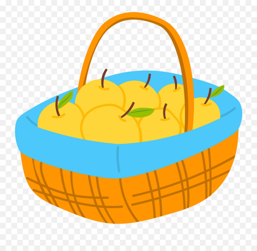 Basket Apple Food Eat - Thai House Yellow Apple Basket Clip Art Png,Gift Basket Icon