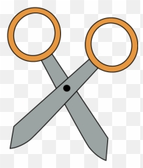 Clip Art Orange Scissors Vector Image - Scissors Orange Clipart Png,Scissors Clipart Transparent