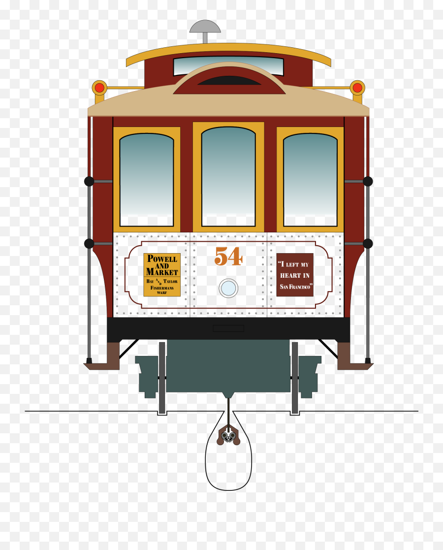 5 Cable Car - San Francisco Cable Car System Clipart Full Clipart San Francisco Cable Car Png,Sf Icon