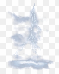 Download Blue Lightning Effect - Transparent Clouds And Png