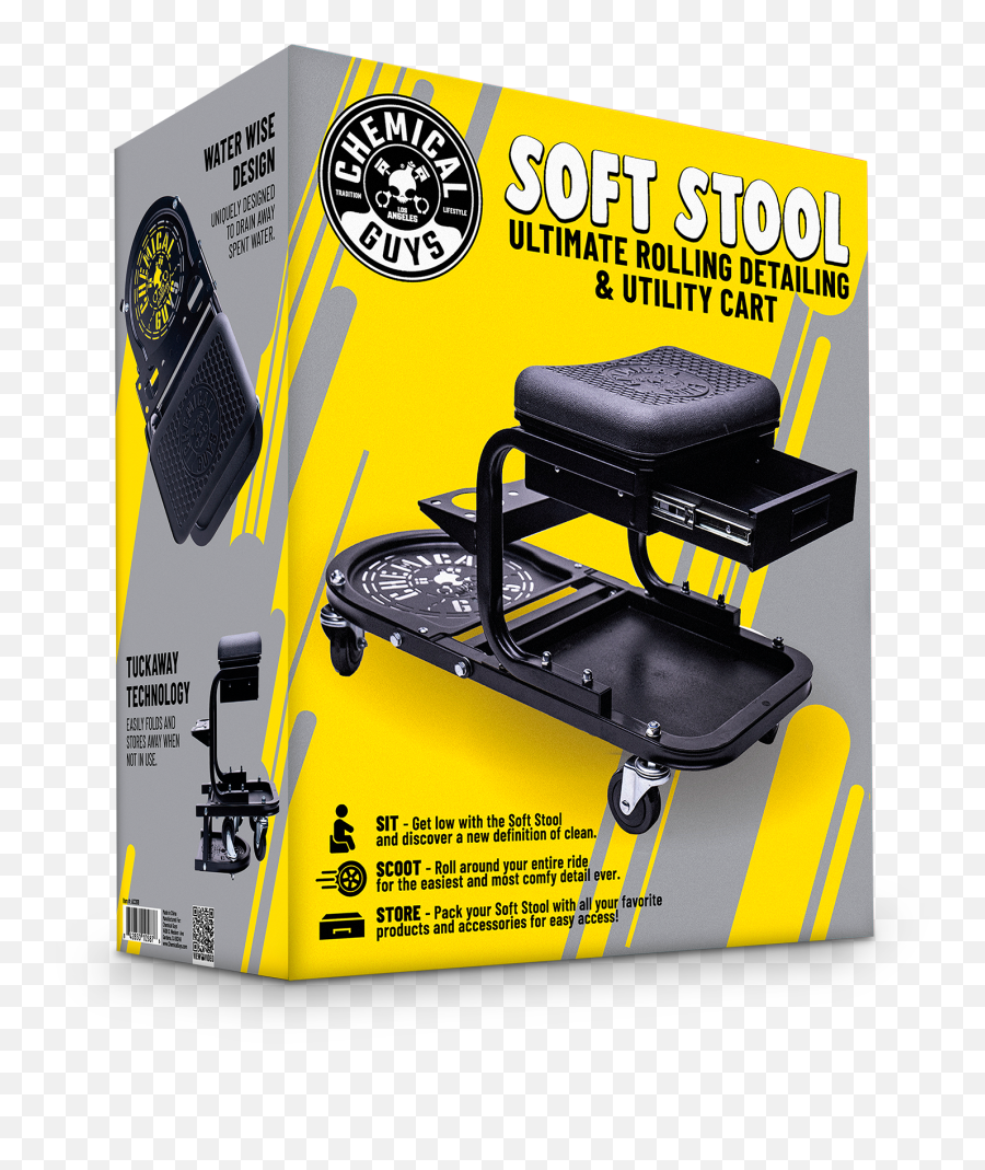 Soft Stool Ultimate Utility Detailing Cart - Chemical Guys Soft Stool Ultimate Detailing Cart Png,Soft Or Hard Icon