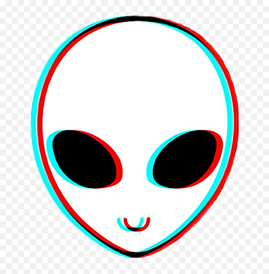 Download Hd Alien Aliens Glitch Tumblr Stickers - Trippy Trippy Alien Png,Tumblr Stickers Png