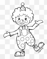 Nose Clipart Clown Shoe Transparent Free - Clown Cartoon Black And White png