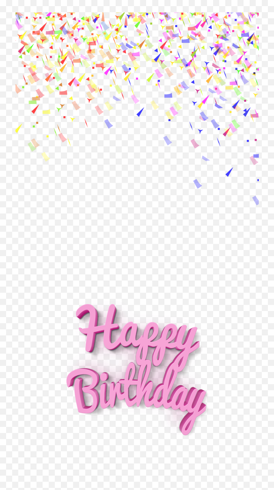 Design By Pink Lemon - Happy Birthday Snapchat Filter Png,Pink Confetti Png