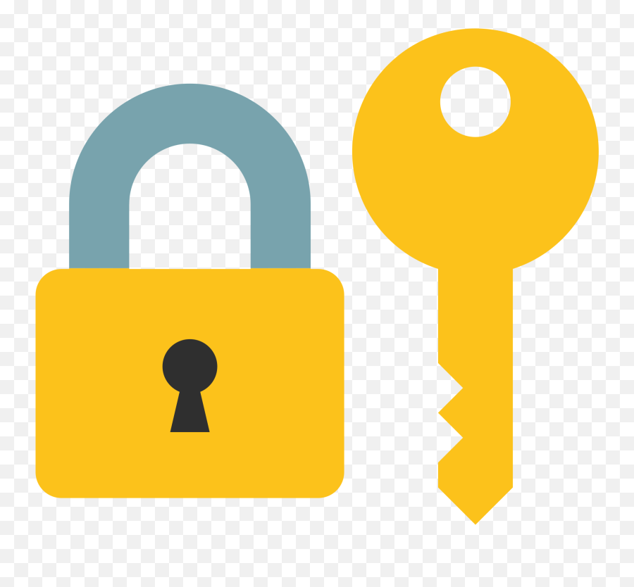 Transparent Lock And Key Clipart - Emoji Key Lock Png,Lock And Key Png