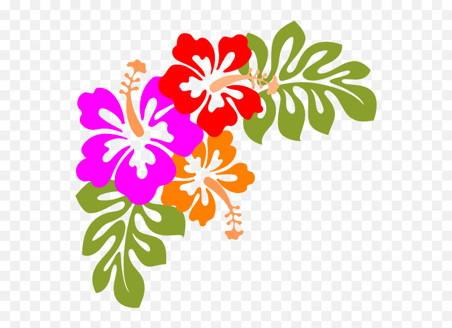 Hawaiian Flower Clipart - Hawaiian Flower Stencil Png,Hawaiian Flower Png