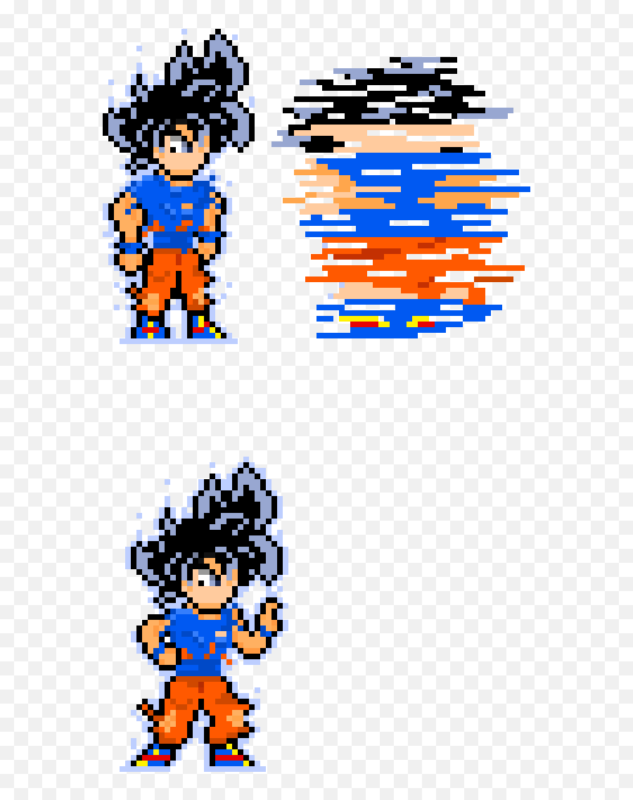 Pixilart - Goku Ultra Instinct V2 By Ennardgamer34 Ultra Instinct Goku  Pixel Art Png,Ultra Instinct Goku Png - free transparent png images -  