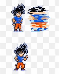 Pixilart - Goku Ultra Instinct V2 by EnnardGamer34 Pixel Art png
