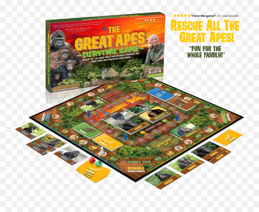 Board Game - Great Apes Survival Game Instructions Png,Board Games Png