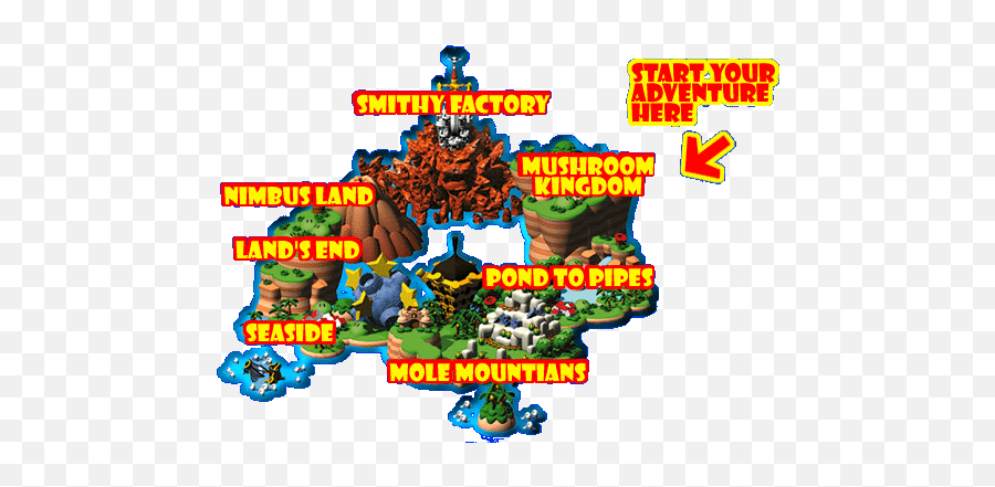 World Map - Screenshot Png,Super Mario Rpg Logo