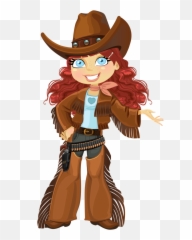 Cowboy E Cowgirl - Lasso Girl 591x1024 Png Clipart Cartoon