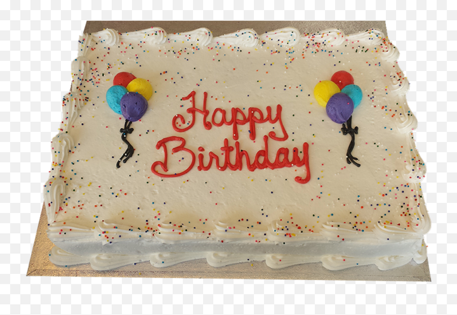 Balloon Decorated Slab - Birthday Cake Full Size Png Birthday Cake,Happy Birthday Cake Png