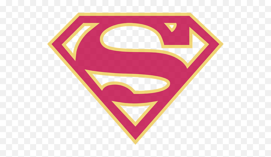 Download Hd Superman Red And Gold Shield Transparent - Logo Supergirl Png,Gold Sticker Png