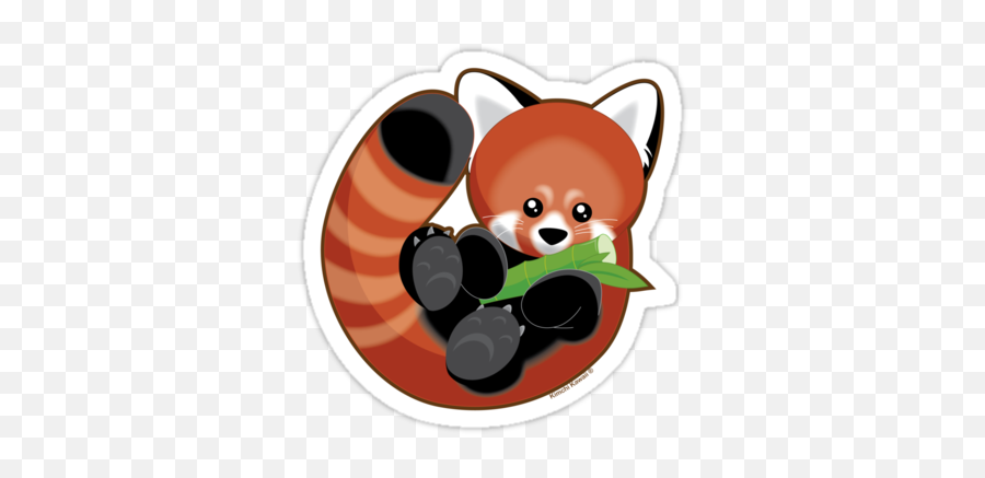 Cute Red Panda Sticker - Kawaii Chinese Red Pandas Png,Red Panda Transparent