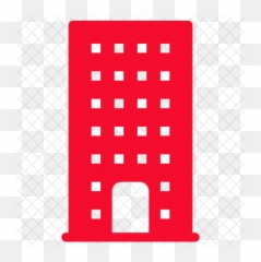 Office Building Icon - Red Png