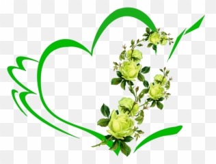 Mq Green Heart Hearts Flowers Flower Roses - Illustration Buon Lunedì Con Il Cuore Png,Green Heart Png