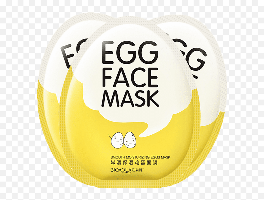 Egg Face Mask By Bioaqua - Label Png,Face Mask Png
