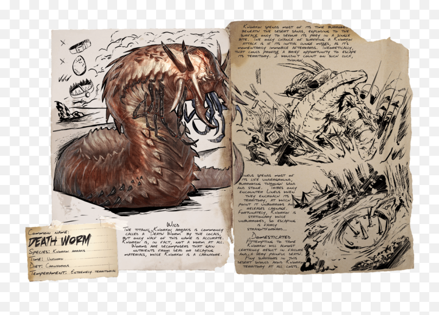 Deathworm - Official Ark Survival Evolved Wiki Ark Scorched Earth Dossiers Png,Worms Png