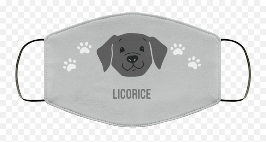 Black Lab Personalized Protective Face Covering - Silver Cloth Face Mask Png,Black Lab Png