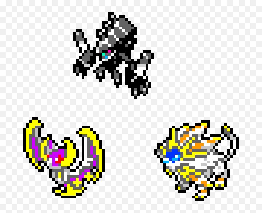 Pixel Art Pokemon Necrozma Png Solgaleo