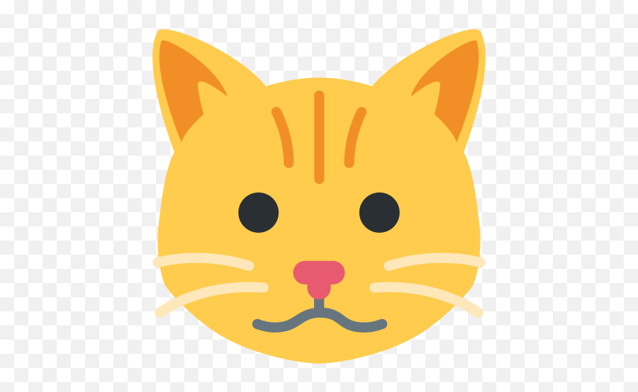 Cat Face Emoji - Twemoji Cat Png,Cat Emoji Png