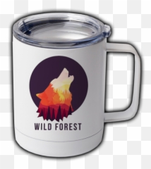 Photo Stainless Steel Coffee Cup 10oz - Silueta De Lobo Png,Coffee Cup Logo