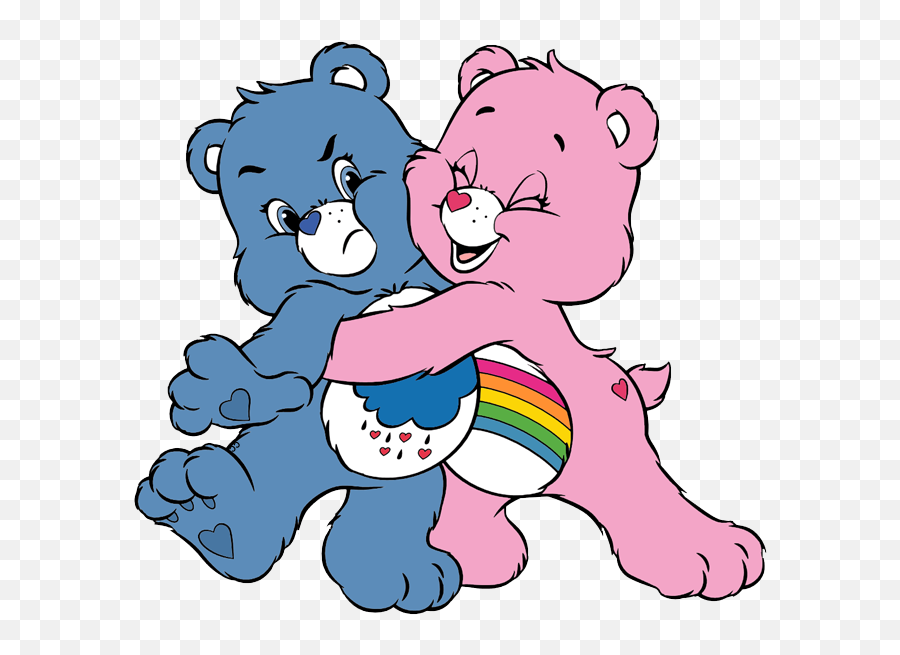 Clipart Of Caring Animal Care And Bear Hug - Cartoon Cartoon Hug Transparent Png,Hug Png