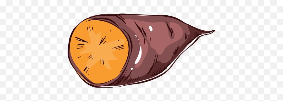 Sliced Sweet Potato Illustration - Vertical Png,Sweet Potato Png