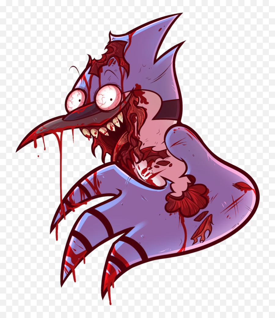 Regular Show Mordecai Zombie - Regular Show Mordecai Dead Png,Mordecai Png