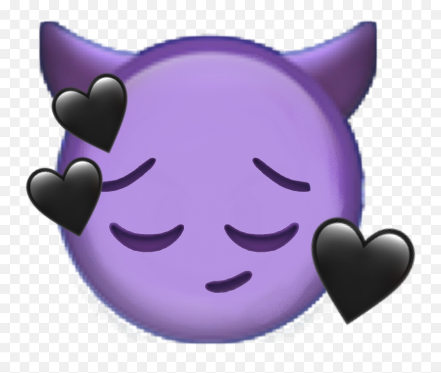 Milukyun Iphone Iphoneemoji Emoji Emojis Devil Purple - Love Cute Devil Emoji Png,Devil Emoji Transparent