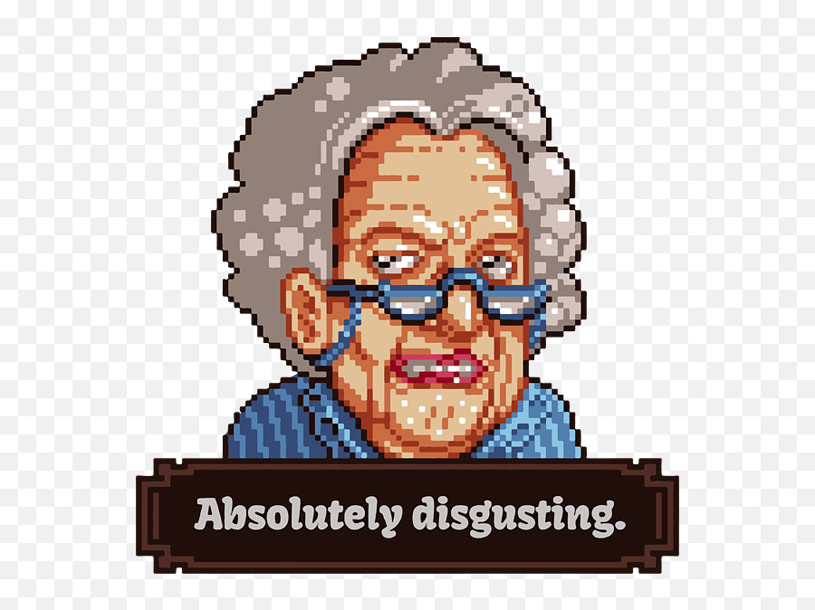 Absolutely Disgusting Greeting Card For Sale By Rasendria Darman - Cookie Clicker Grandma Png,Disgusted Anime Icon