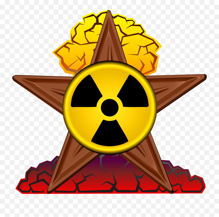 Filenuclear Barnstar Hirespng - Wikimedia Commons Cartoon Nuke Explosion Png,Nuclear Symbol Png