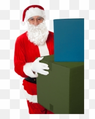 Santa Claus With Gifts Png Play - Santa Claus,Gifts Png
