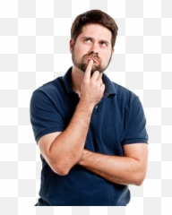 Thinking Man Download Png Image - Transparent Background
