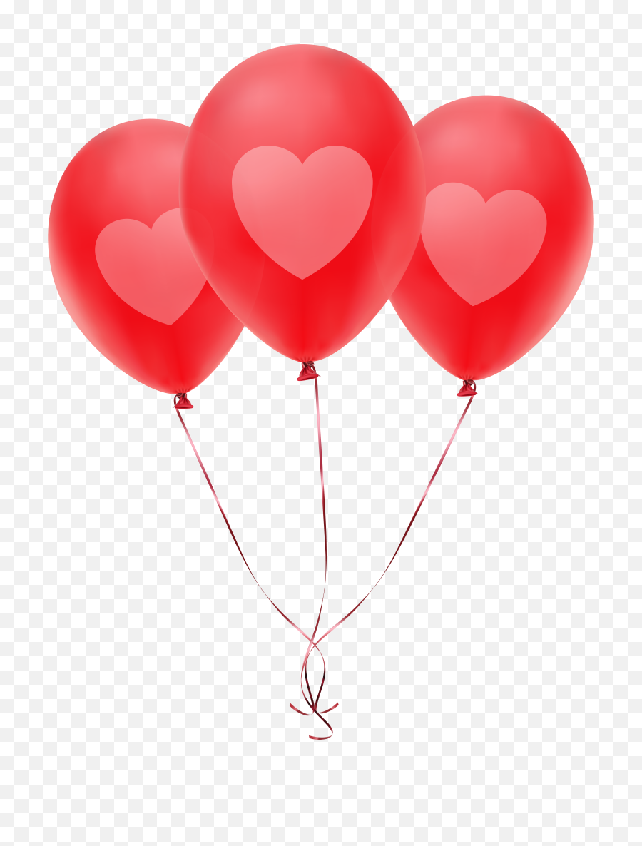 Red Balloons With Heart Transparent Png - Balloon Red Png Png,Red Balloons Png