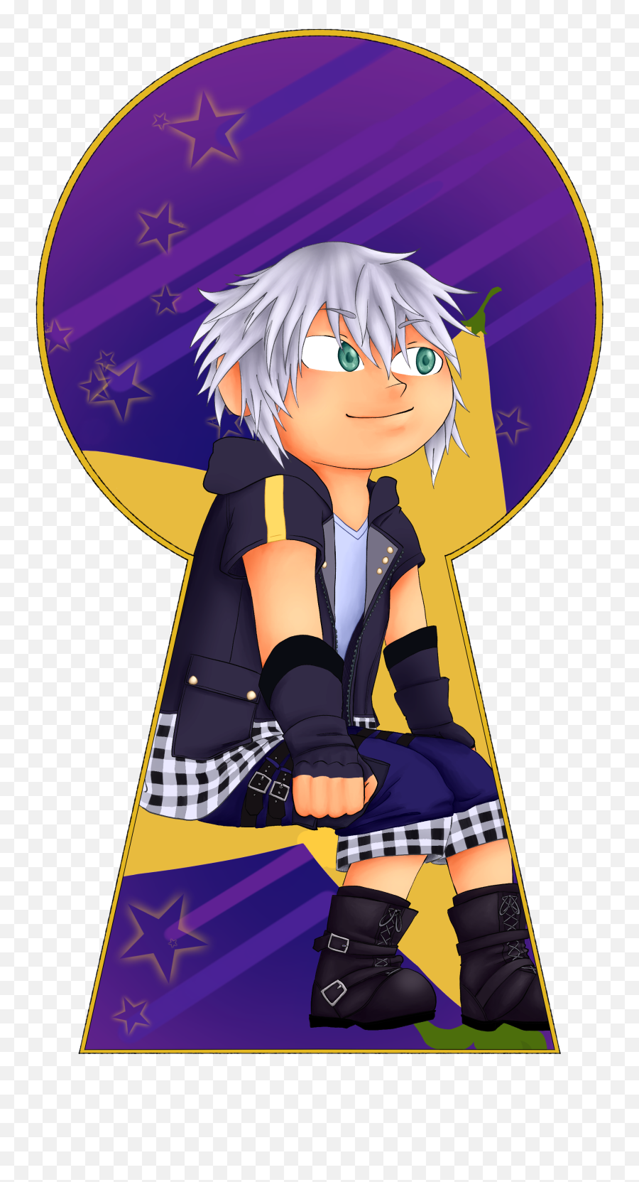 Kingdom Hearts 3 Riku Sticker The Moonlit Dragoon Workshop - Cartoon Png,Kingdom Hearts 3 Png