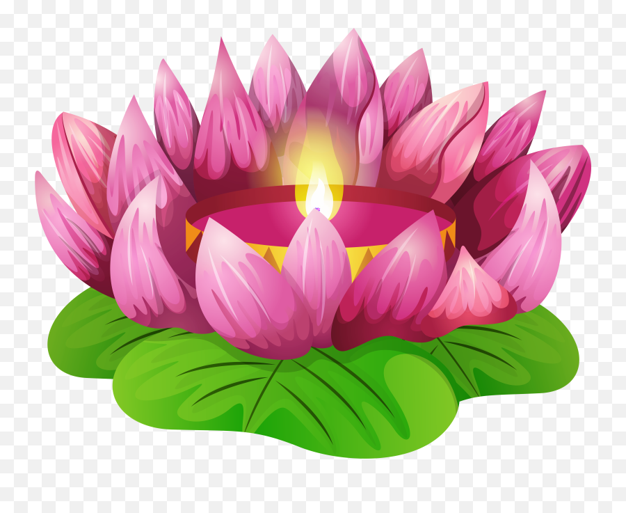 Download Lotus Candle Transparent Image Png