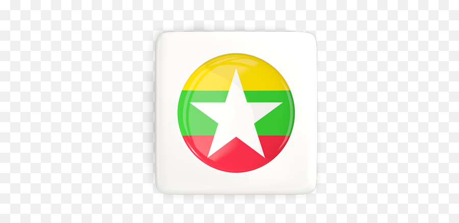 Square Icon With Round Flag - Myanmar Flag Square Png,Round Square Png