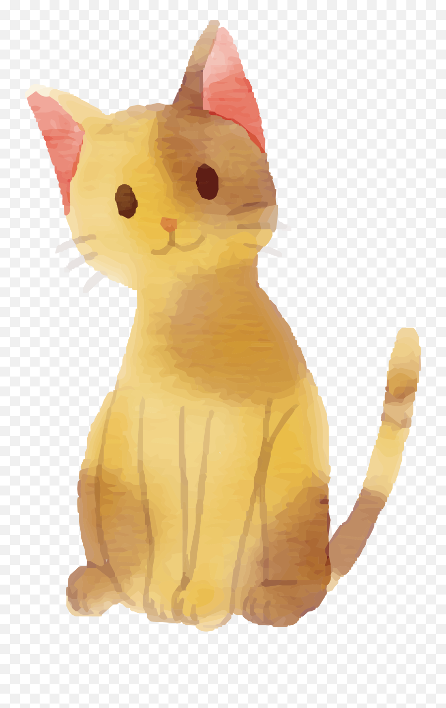 Cat Euclidean Vector Computer File - Painted Yellow Cat Png Transparent Background Cat Yellow Png,Orange Cat Png