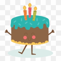 Falling Clipart Birthday Cake - Happy Cute Png