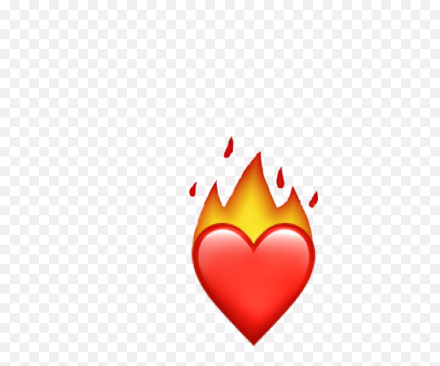 Creator Emoji Heart Fire - Heart Transparent Cartoon Heart On Fire Png,Fire Emoji Png