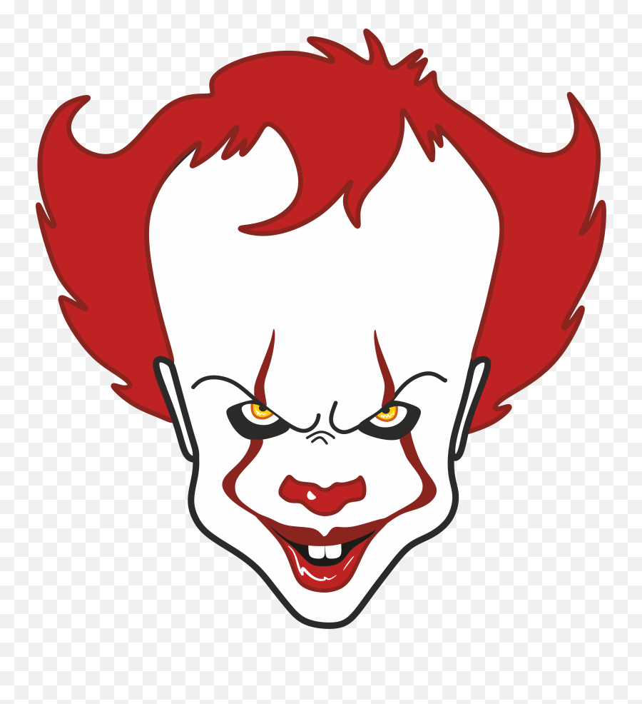 Pennywise Clipart Face - Pennywise Svg Png,Pennywise Transparent