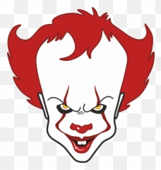 Pennywise Clipart Face - Svg png