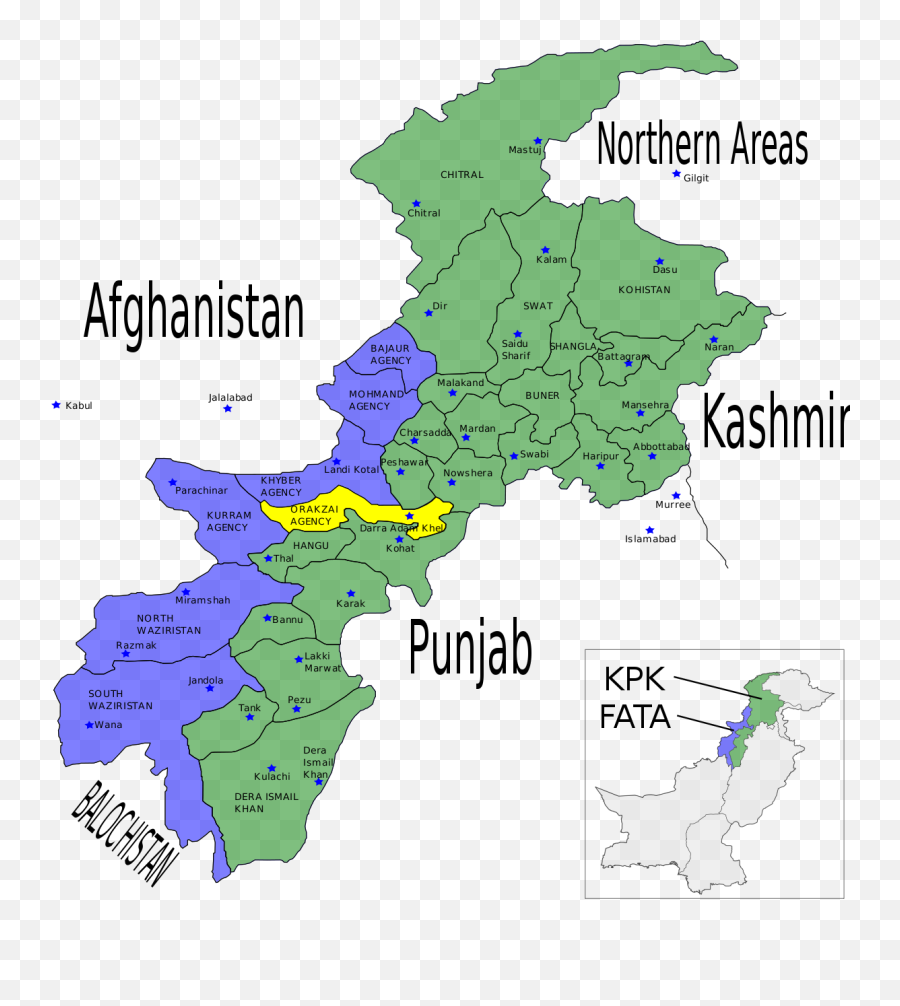 Orakzai And Kurram Offensive - Wikipedia Fata And Kpk Map Png,Tribales Png
