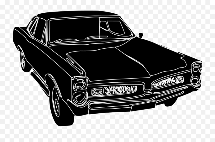 Car Retro Lowrider Blackpainted Sticker By 4asno4i - Antique Car Png,Lowrider Png