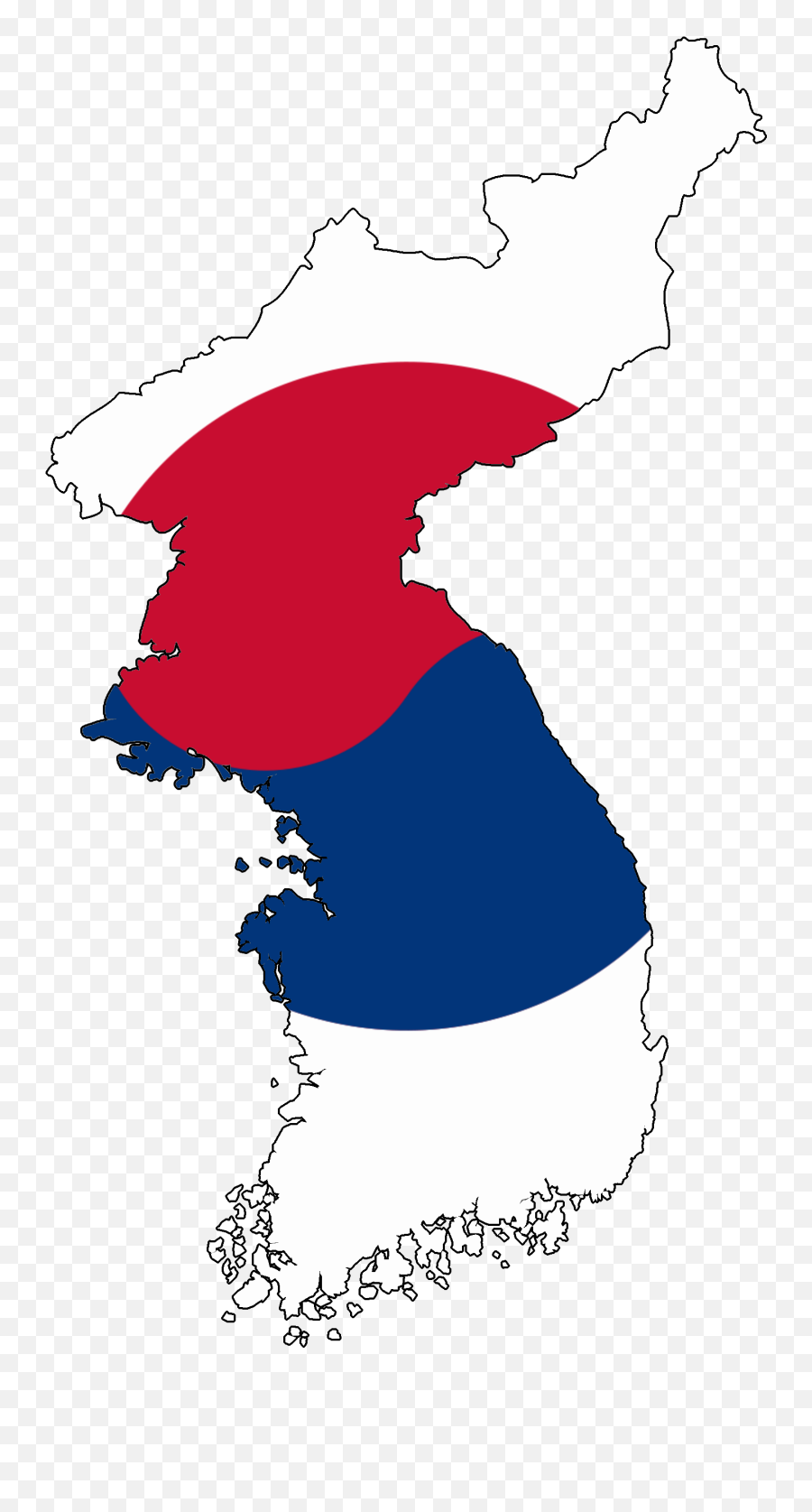 Flag Map Of Korea - South Korea Map Png,Korean Png